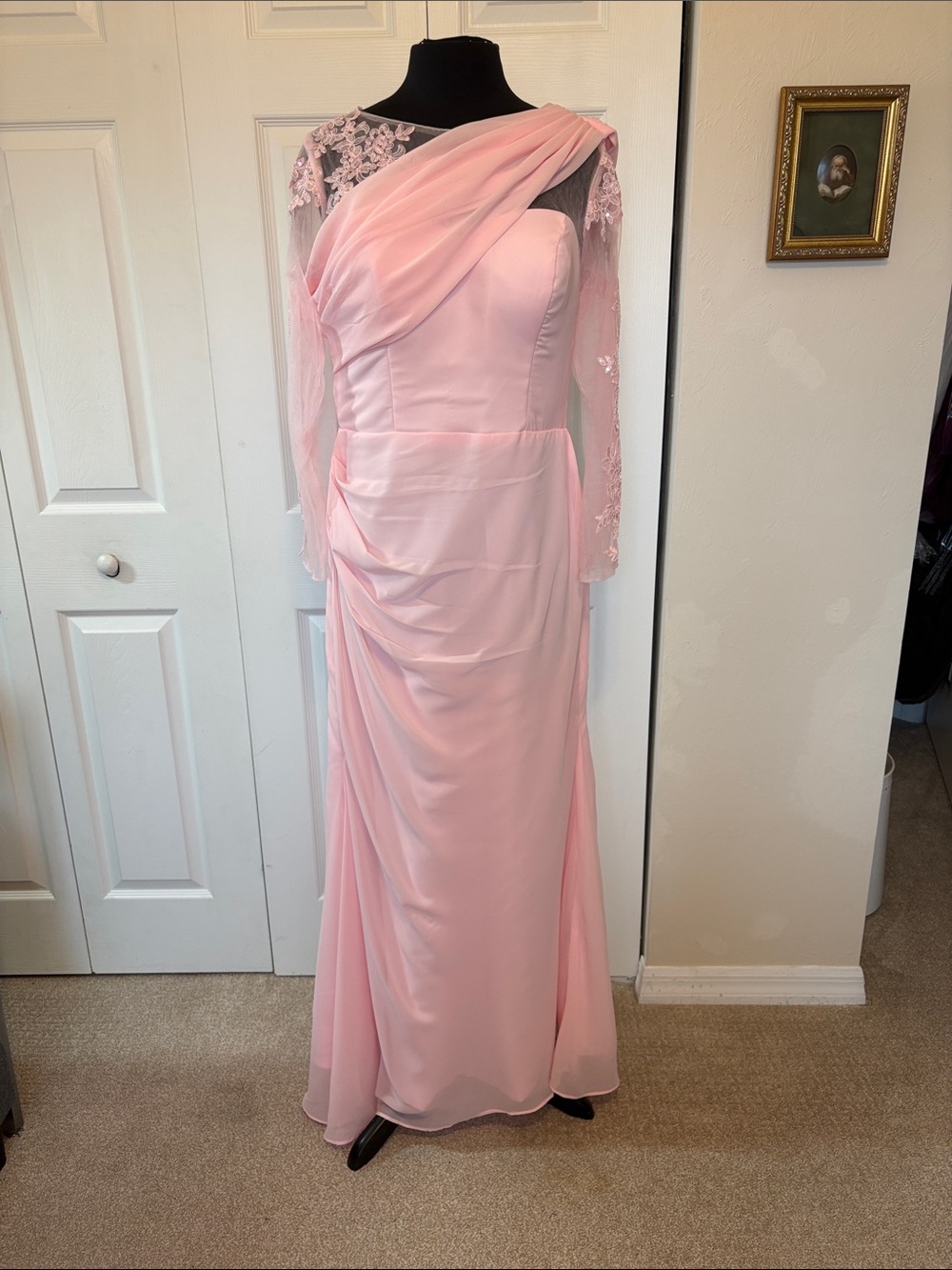 NWT Gown Gallery Elegant Pink Chiffon Formal Evening Dress / Mother of the Bride